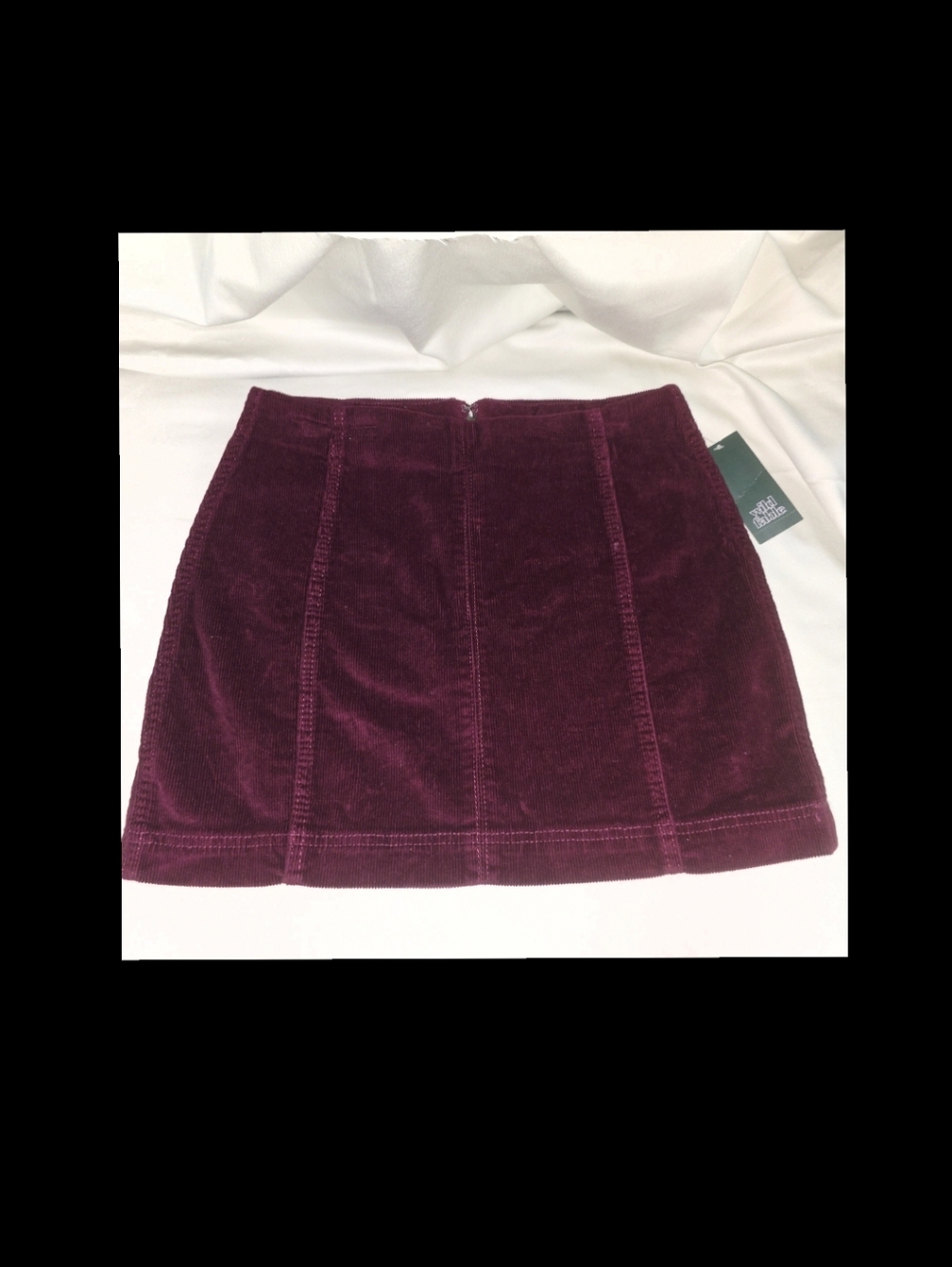 Wild Fable NWT Burgundy Corduroy Mini Skirt sz 8 Preppy Everyday Casual